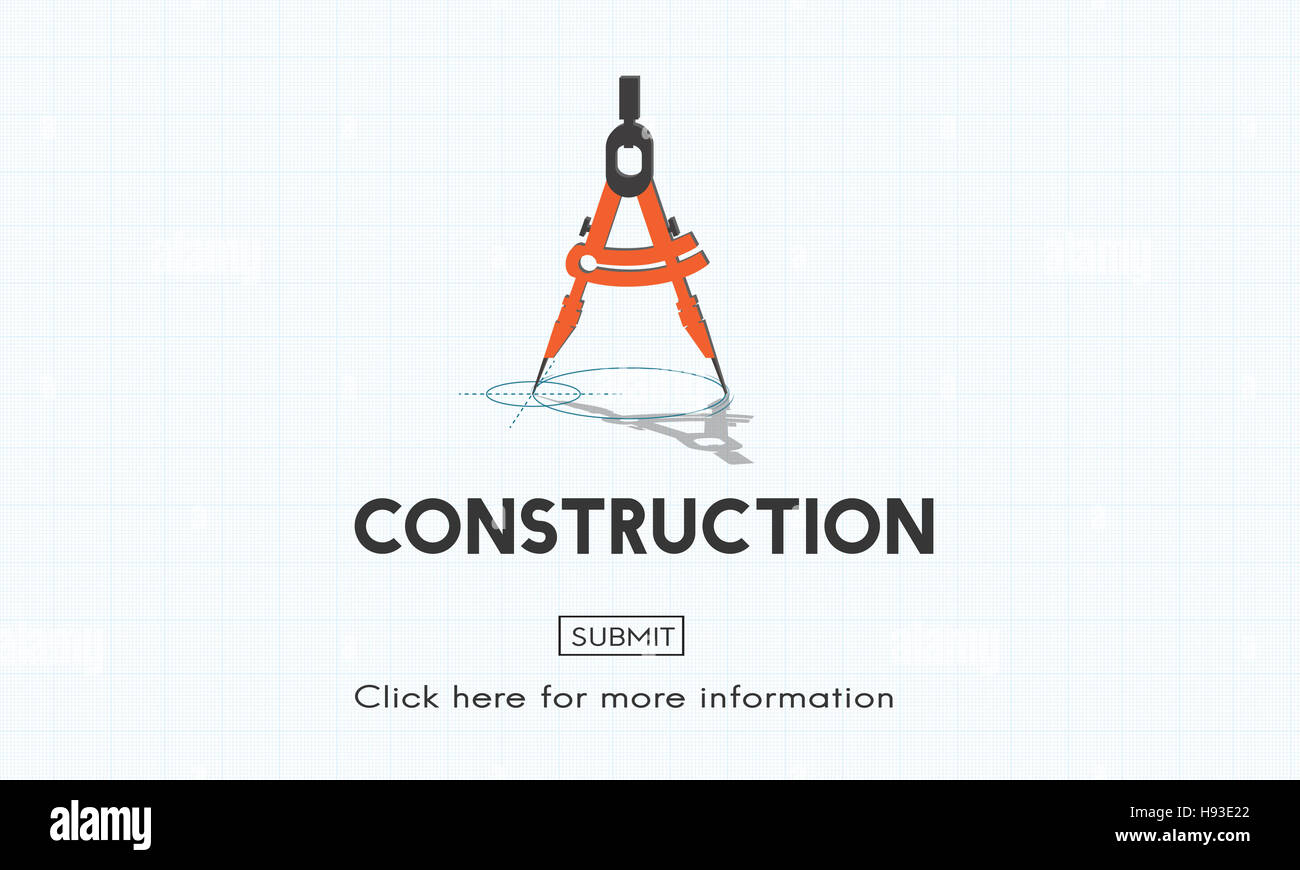 Architettura di costruzione di compressori Hardhat casco concetto di sito Foto Stock