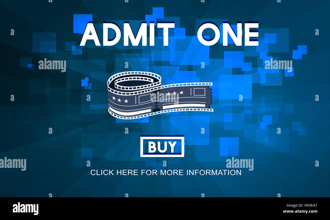 Cinema Ticket concetto grafico Foto Stock