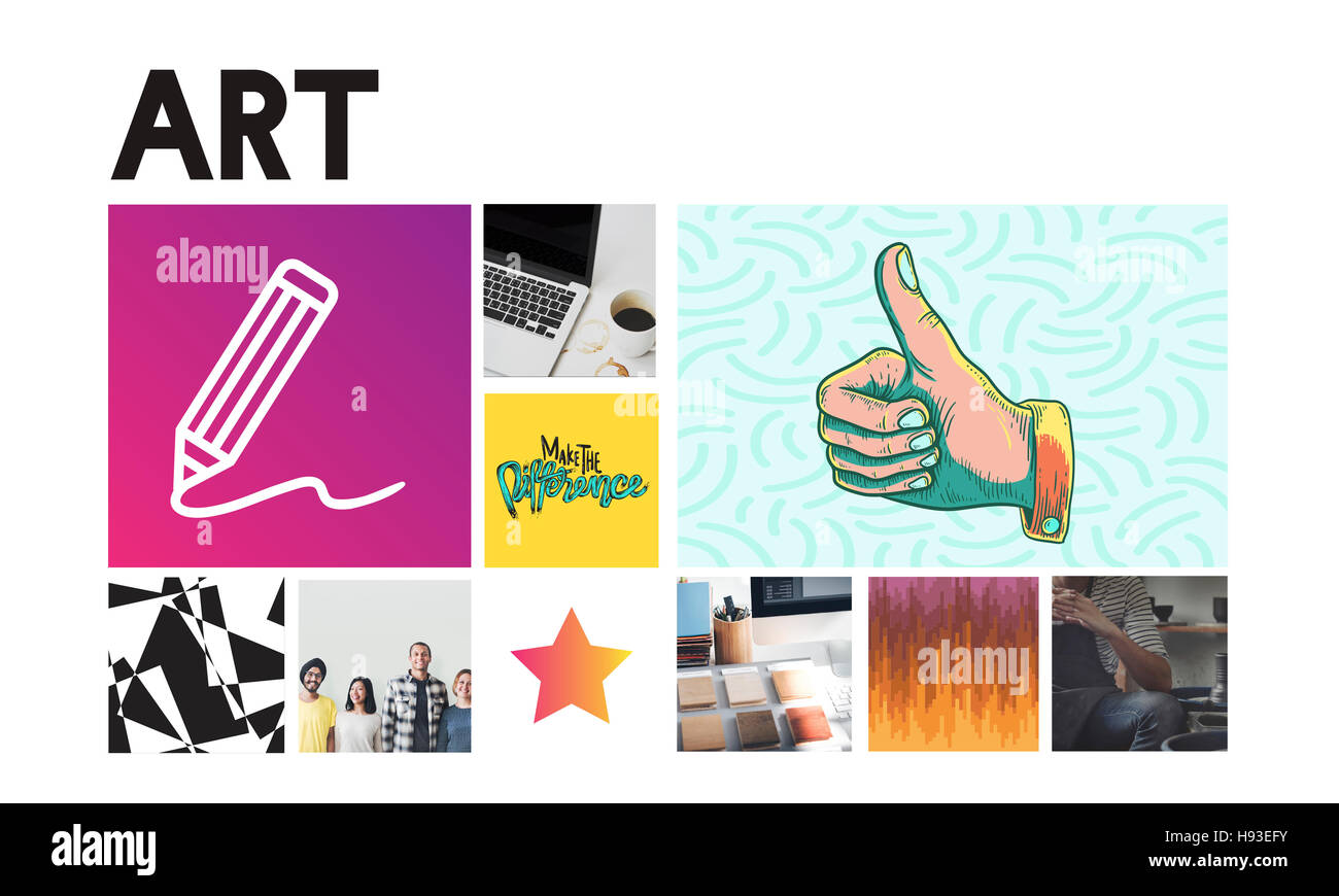 Innovazione Aimplicity stile arte concetto grafico Foto Stock