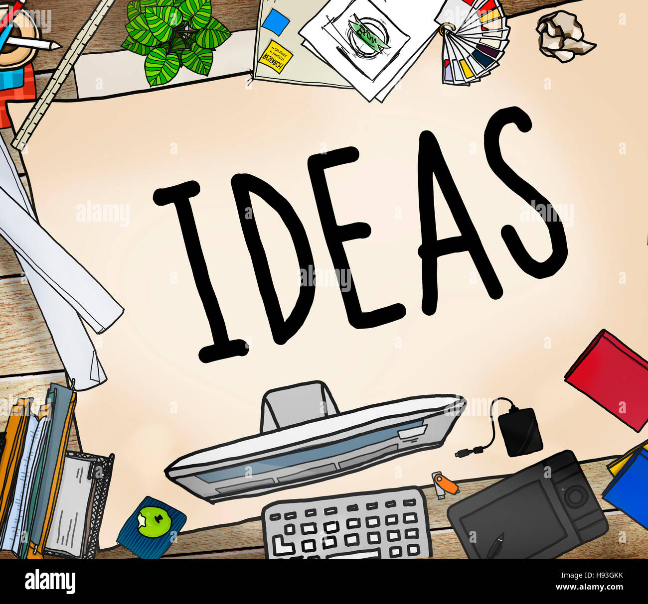 Idee creative tattiche di strategia Vision Concept Foto Stock