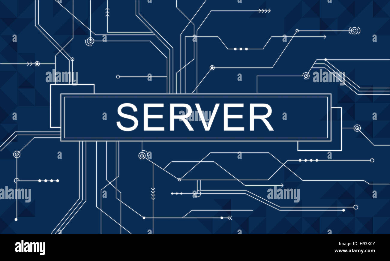 Server Online la tecnologia software di storage di concetto Foto Stock