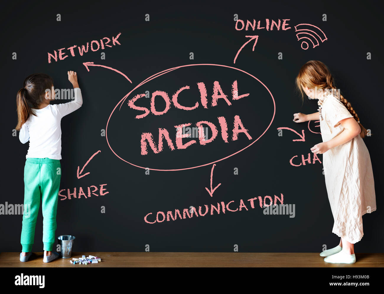 Social Media comunicazione concetto Online Foto Stock