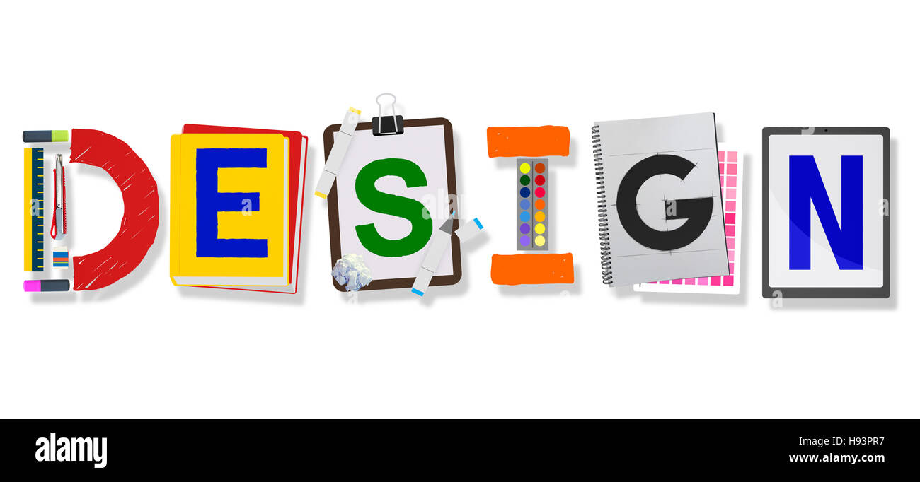 Progettazione idee creative pianificazione del concetto di creatività Foto Stock