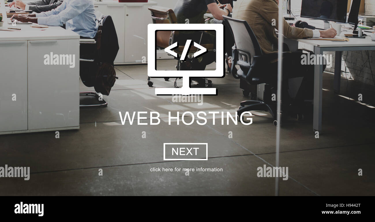 Web Server che ospita il sito Web degli utenti il concetto di sistema Foto Stock
