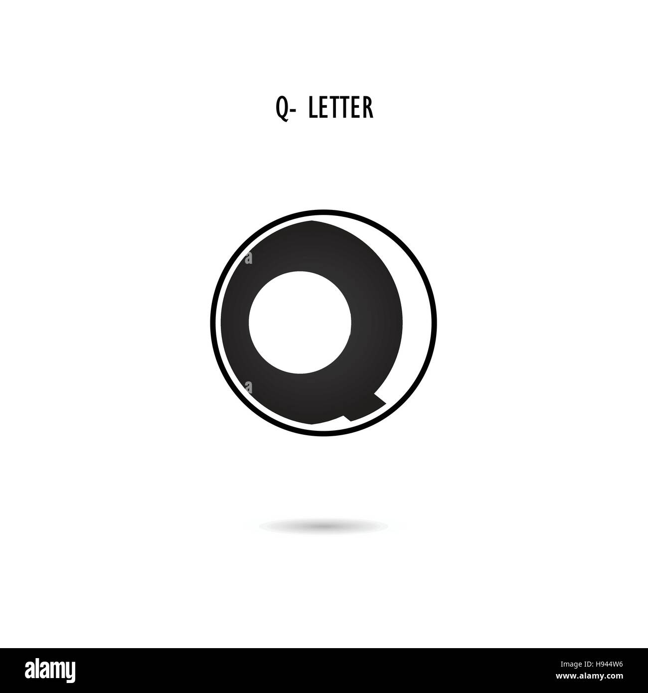 Creative Q-lettera astratta icona logo design.Q-alphabet simbolo.aziendali e logotipo industriale simbolo.illustrazione vettoriale Illustrazione Vettoriale