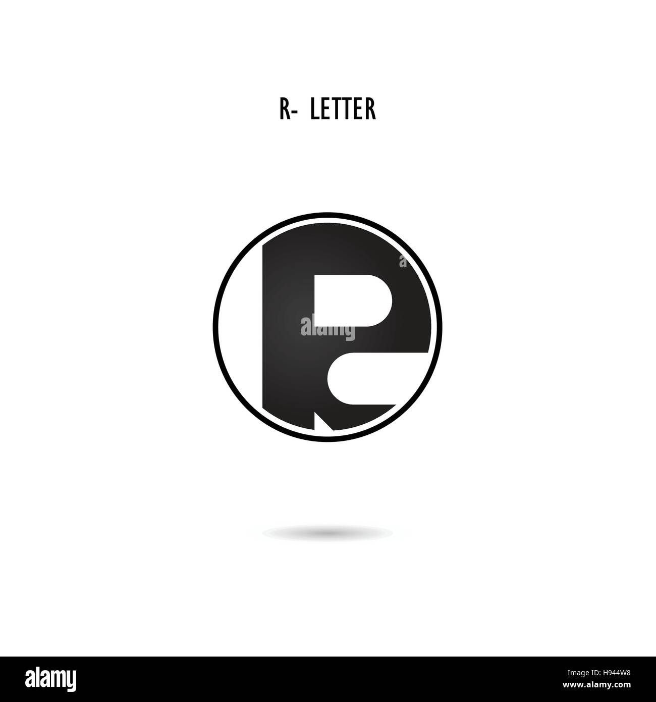 Creative R-lettera astratta icona logo design.R-alphabet simbolo.aziendali e logotipo industriale simbolo.illustrazione vettoriale Illustrazione Vettoriale