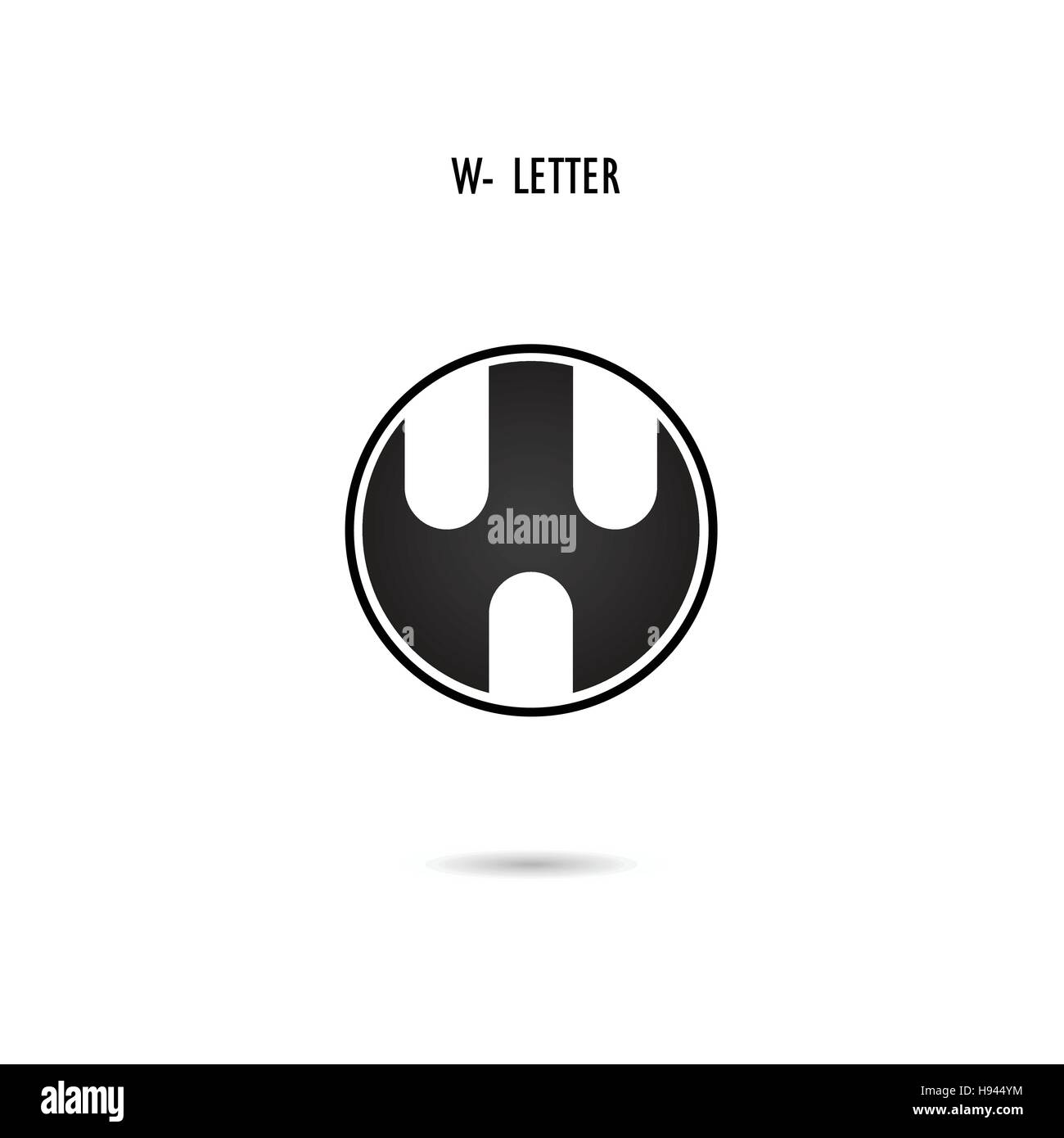 Creative W-lettera astratta icona logo design.W-alphabet simbolo.aziendali e logotipo industriale simbolo.illustrazione vettoriale Illustrazione Vettoriale