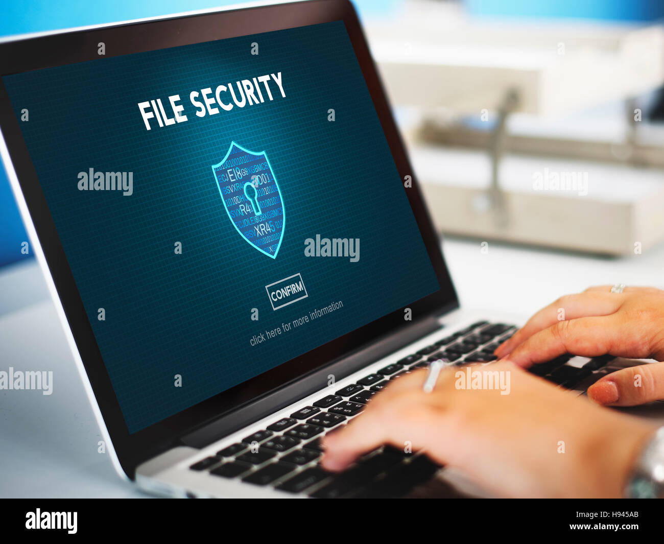 File di sicurezza Sicurezza Online il concetto di protezione Foto Stock