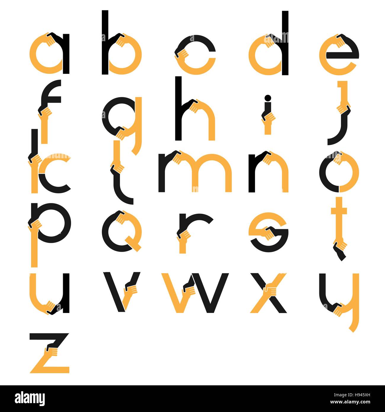 Lettera di Creative astratta icona logo design template vettoriale con handshake sign.offerta Business,icona di partenariato.corporate aziendale e industriale Illustrazione Vettoriale