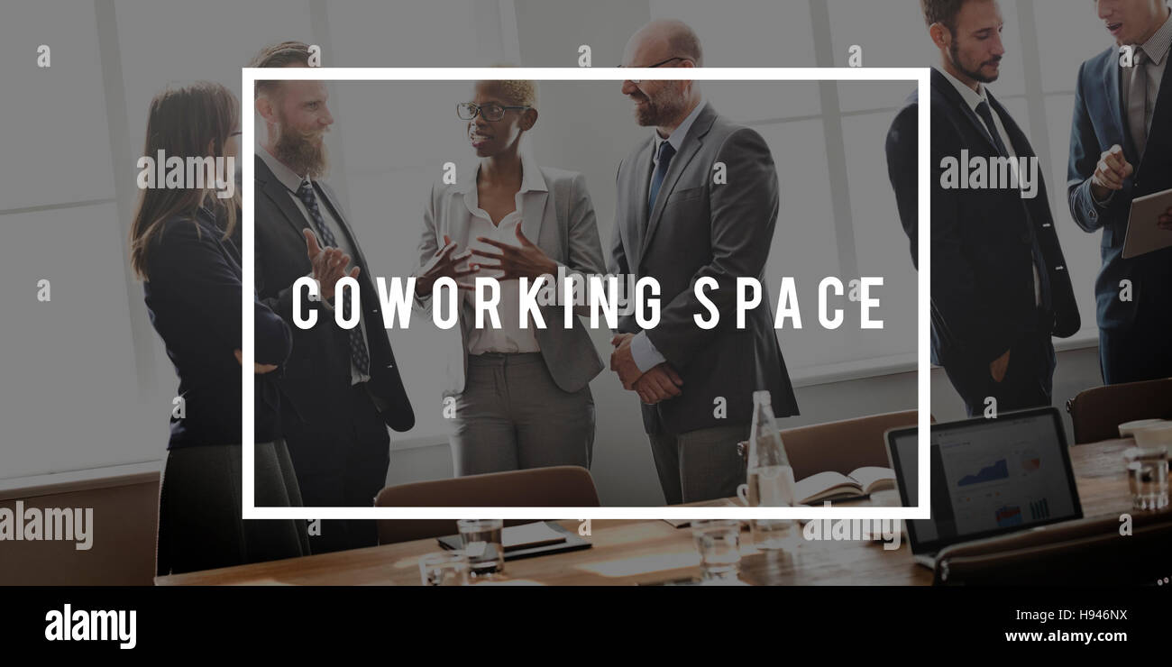 Coworking Space Office Business Aziendale Concept Foto Stock