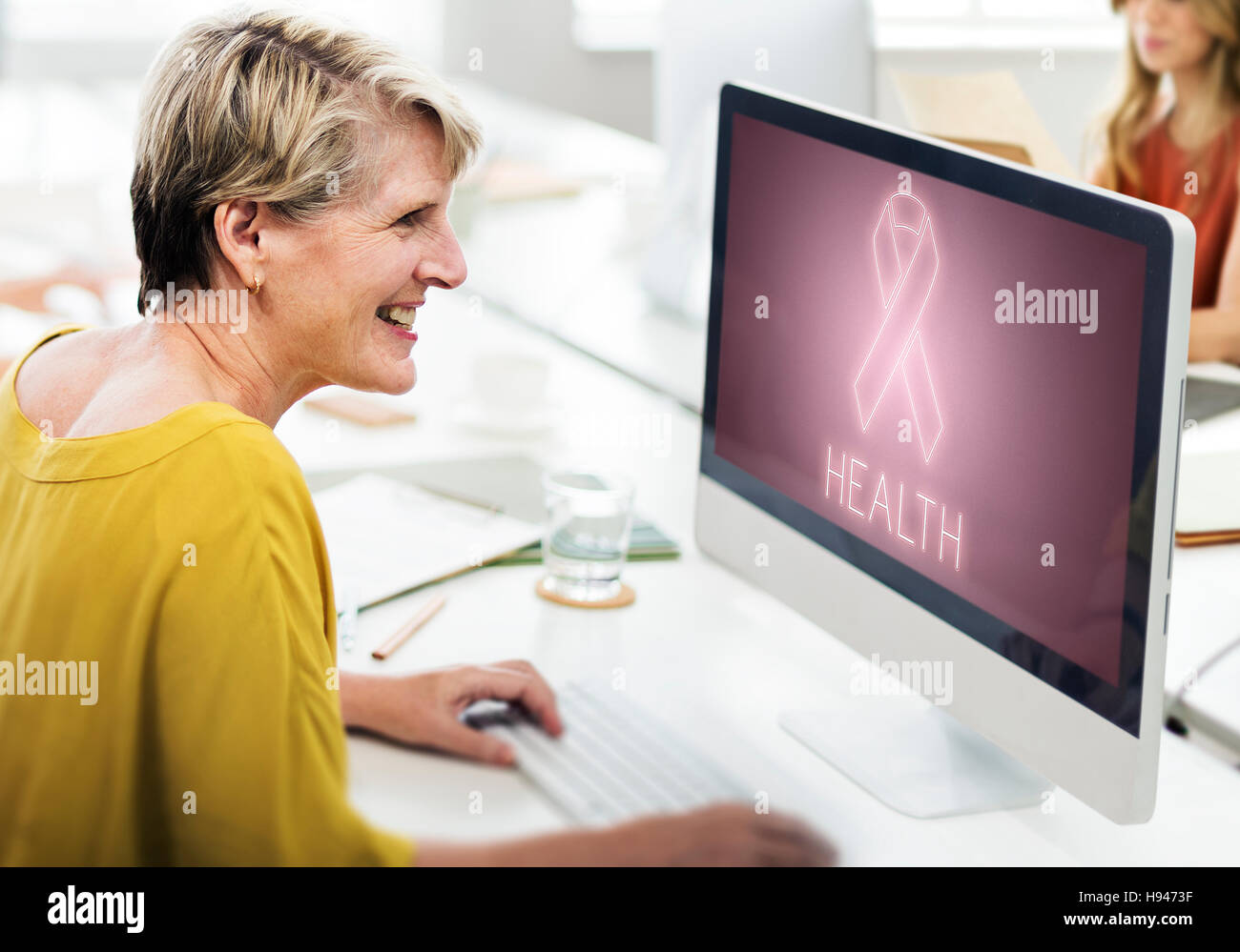 Womens Health consapevolezza concetto a nastro Foto Stock
