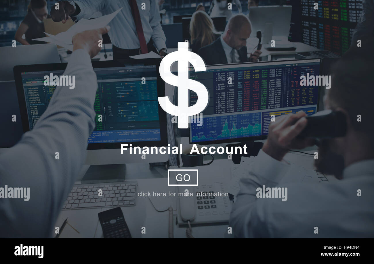 Il conto finanziario denaro contante Dollar Sign Concept Foto Stock