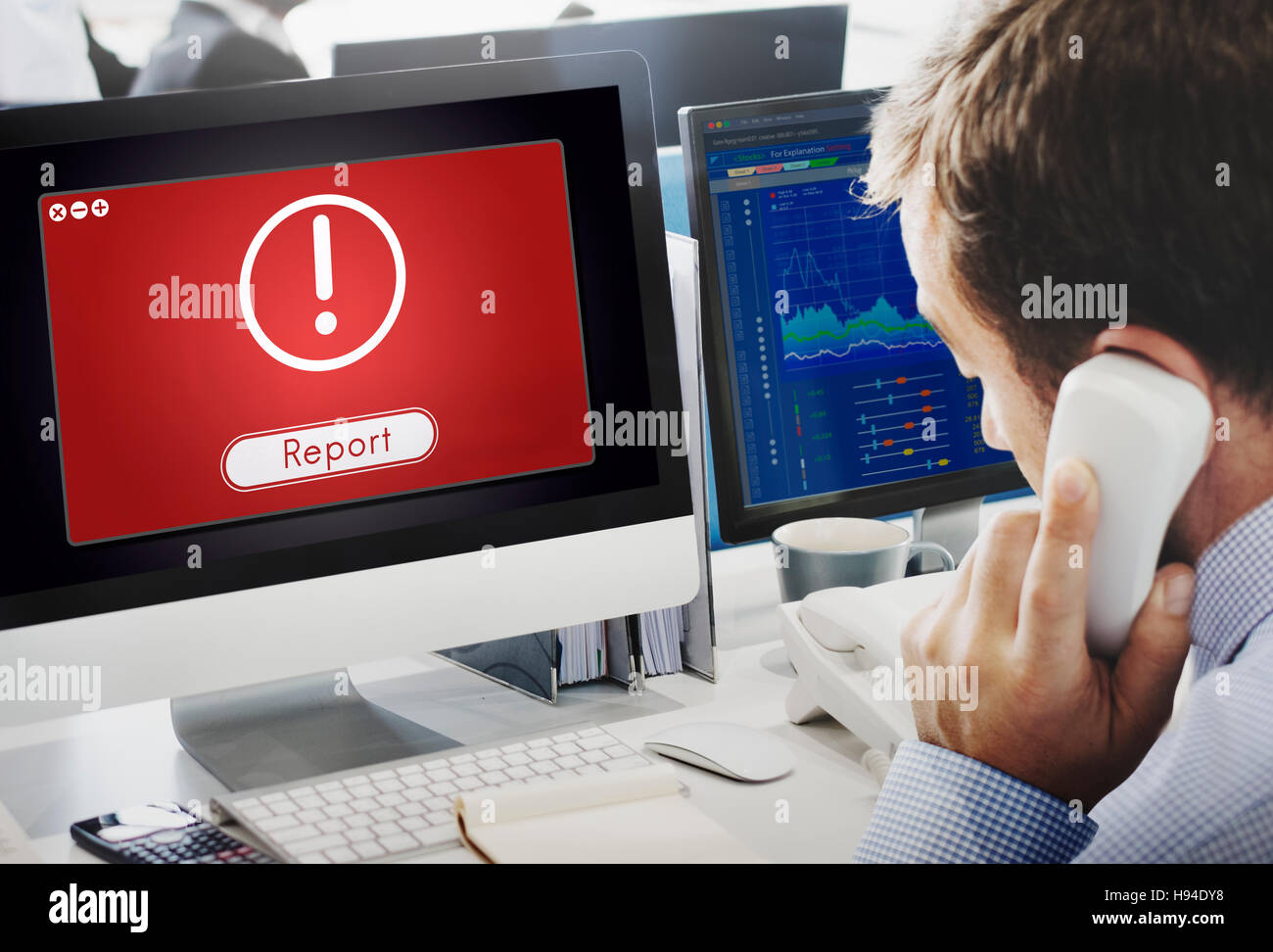 Scollegare il problema di rete del software della tecnologia di concetto Foto Stock