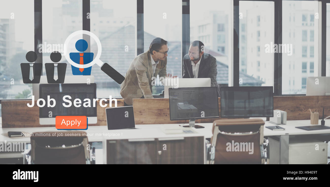Ricerca di lavoro carriera di applicazione Concetto di lavoro Foto Stock
