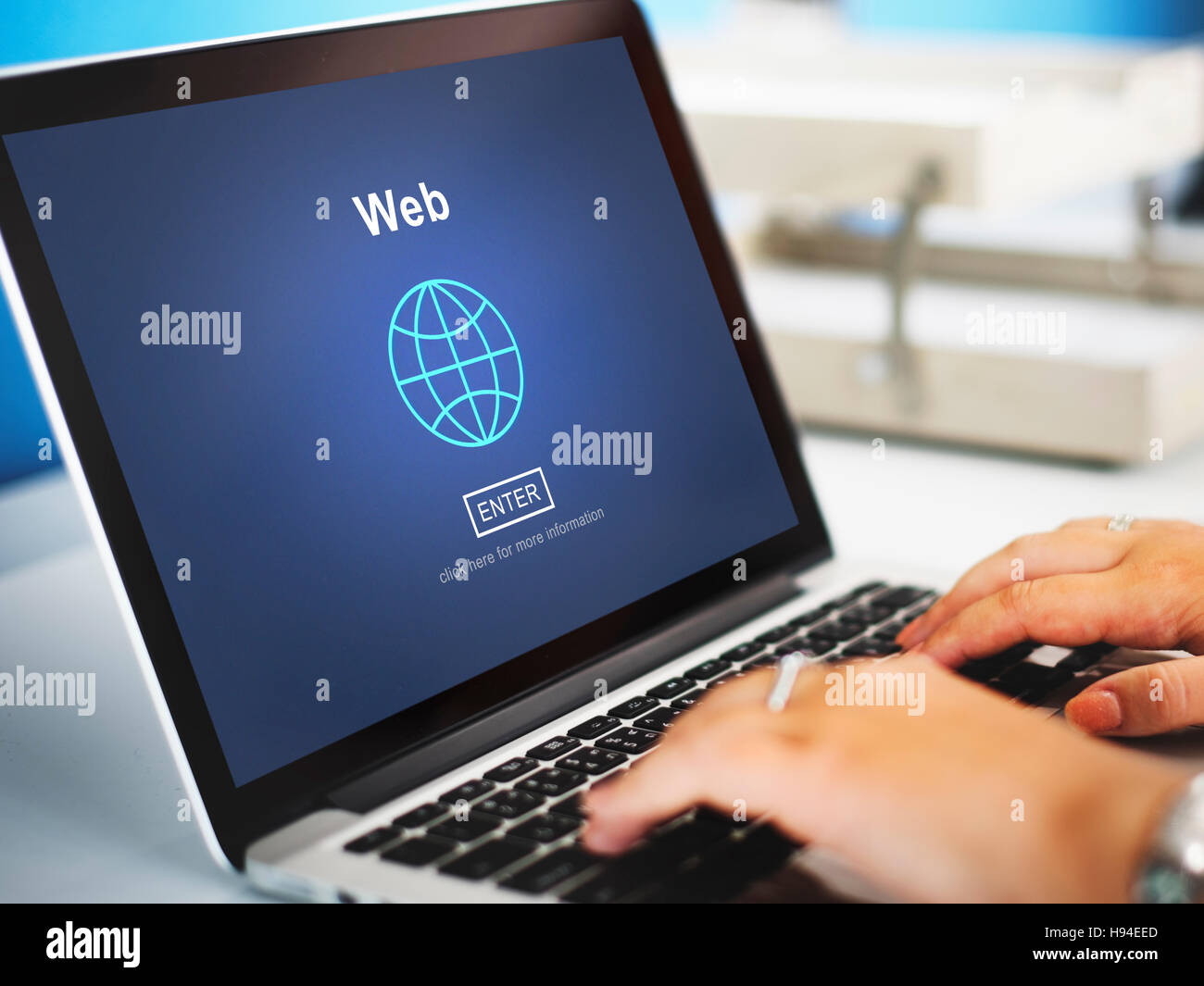 Sito web browser WWW Internet Concetto di Networking Foto Stock