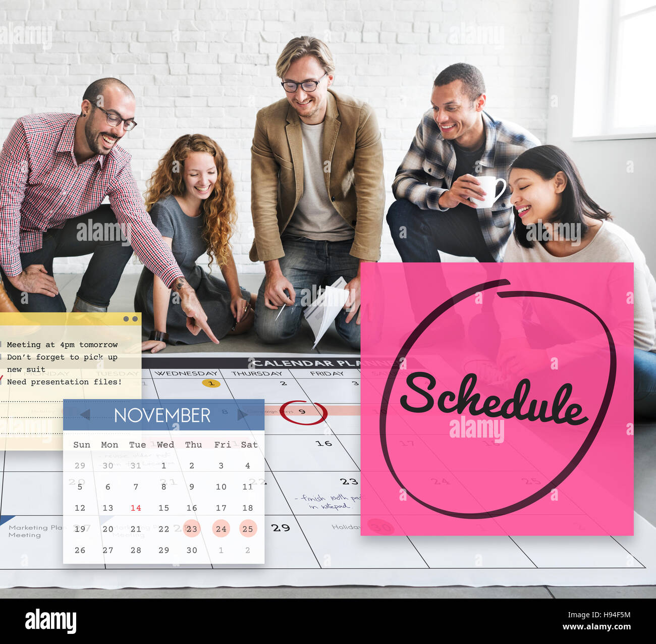 Calandra Schedule Planner Organizzazione Concetto ricordano Foto Stock