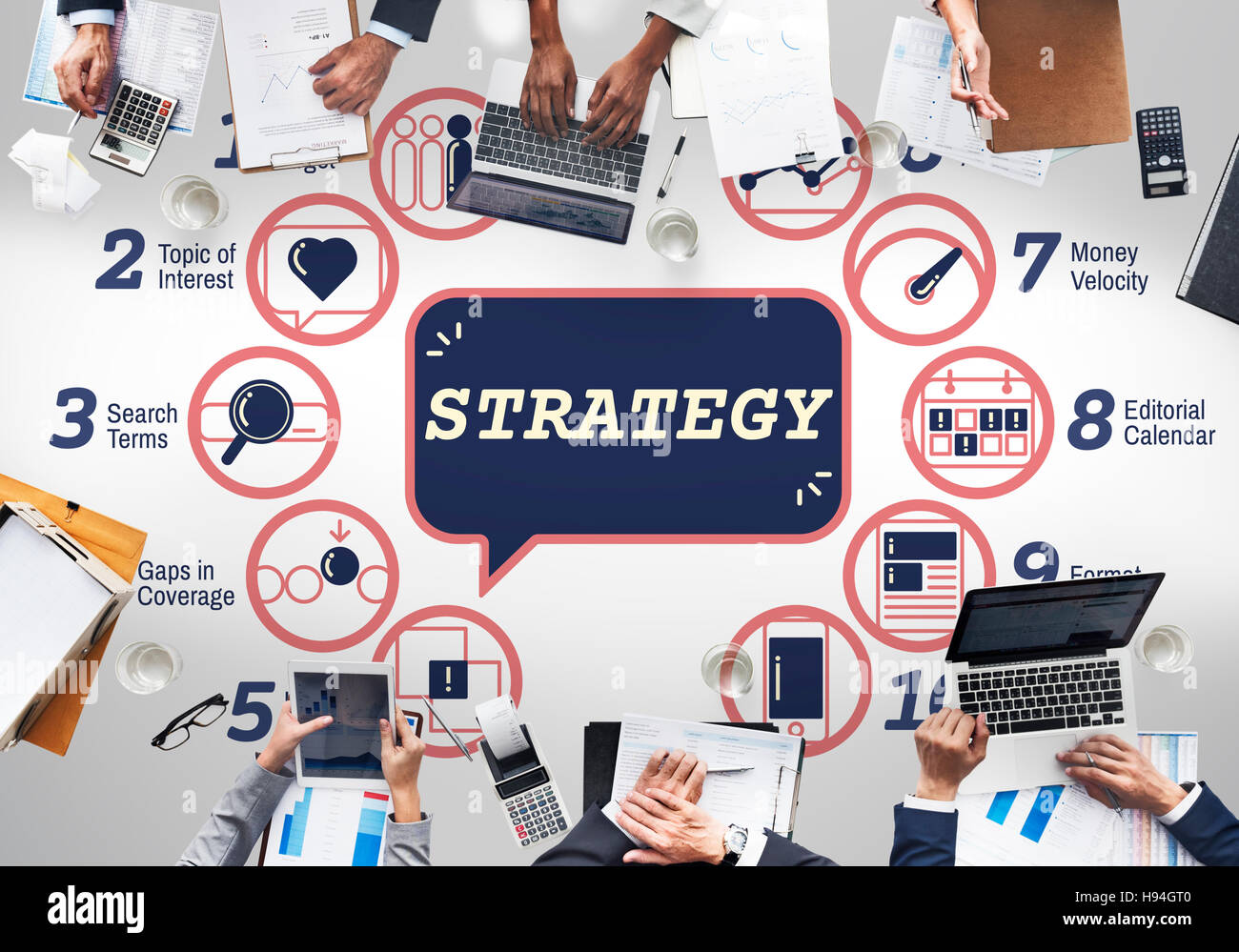 Business Analytics Metodi di strategia tattica concetto grafico Foto Stock