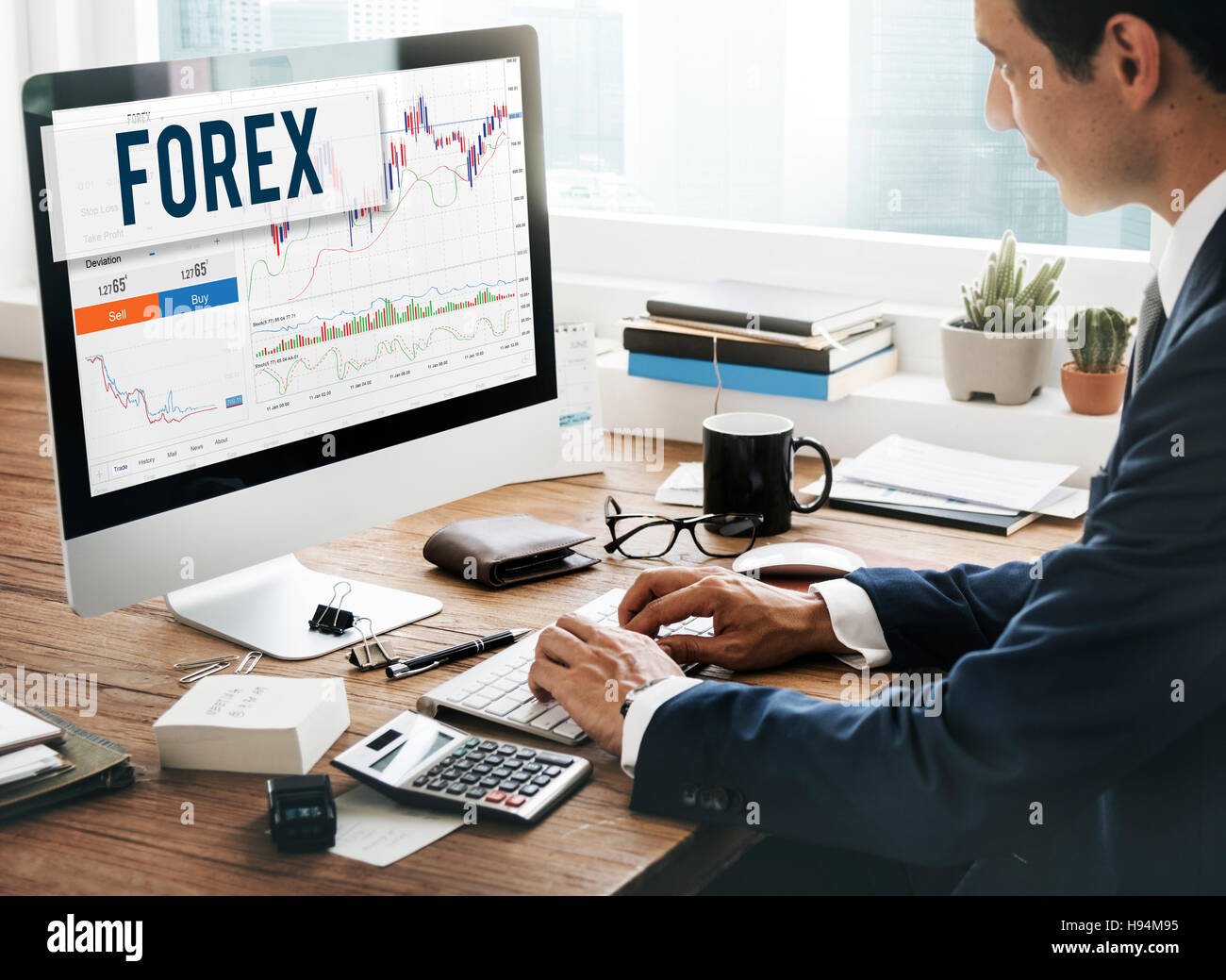 Forex Stock Exchange grafico Global Business Concept Foto Stock