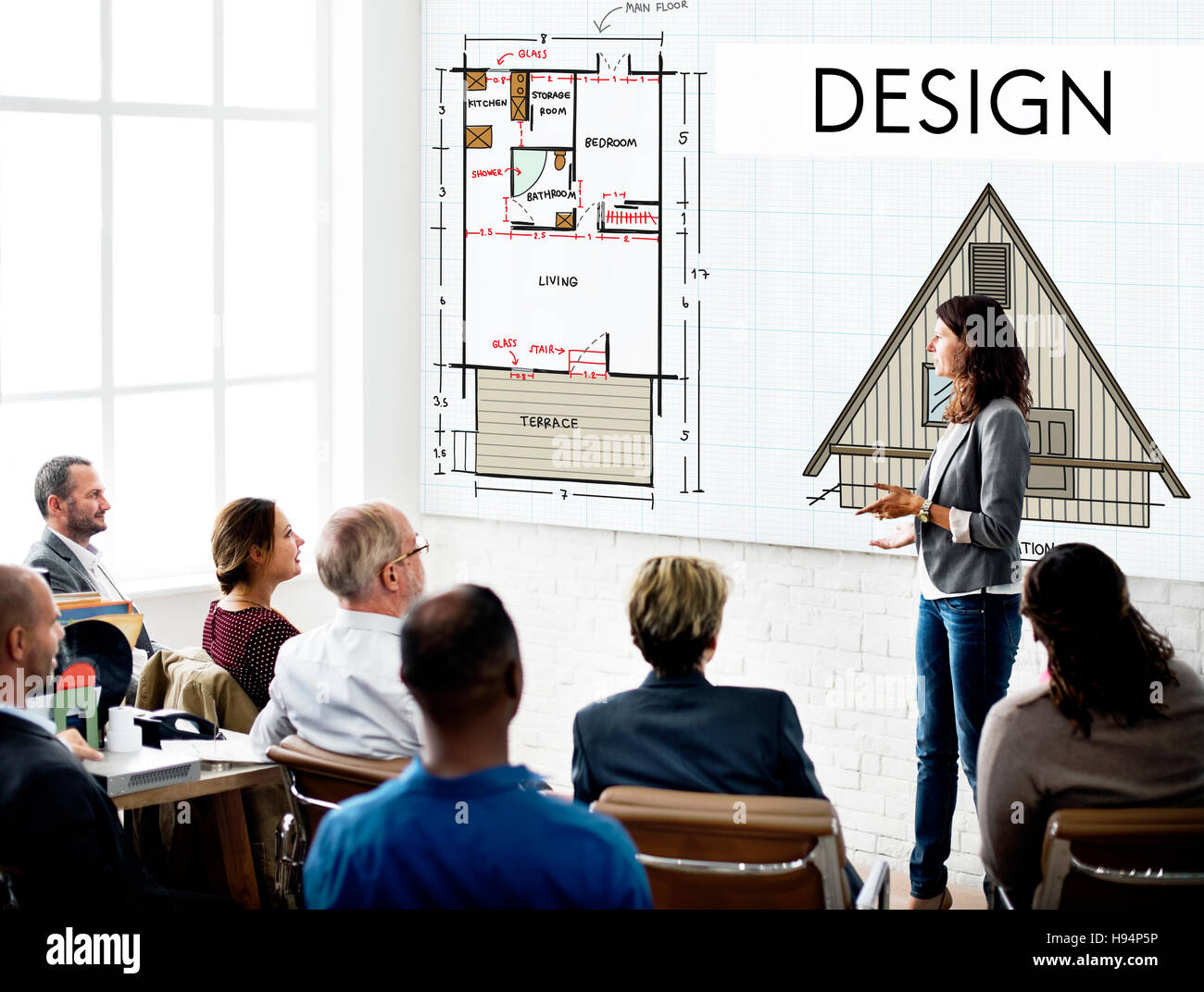 Design grafico di progettazione creativa scopo Progetto di concetto Foto Stock