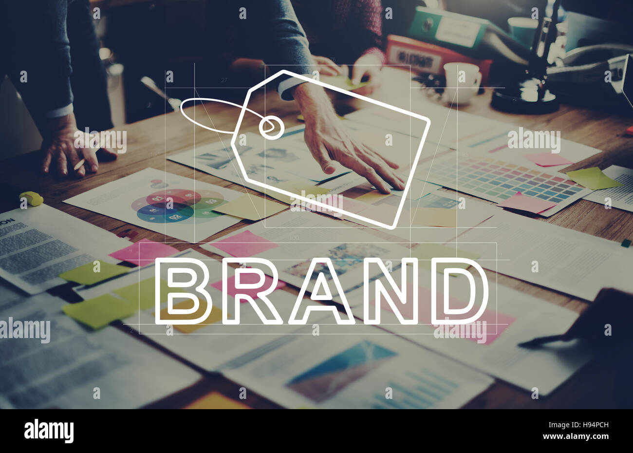 Creative Design Brand Identity concetto di marketing Foto Stock