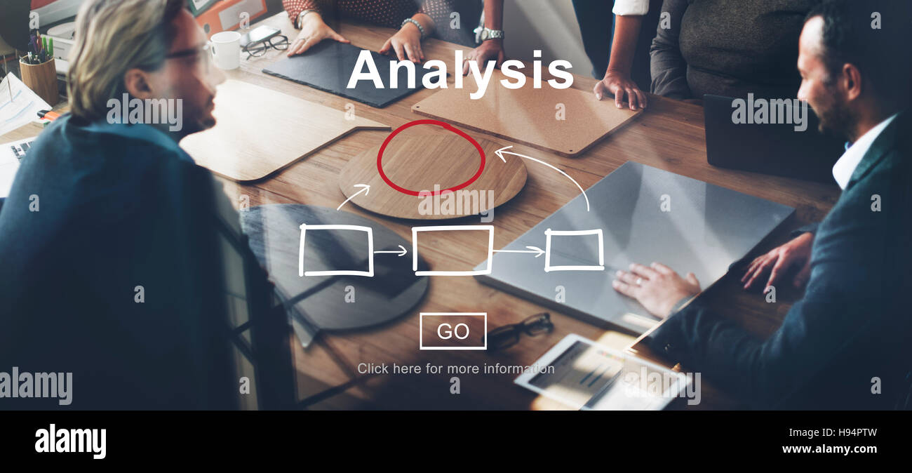Analisi analizzare dati di esame il concetto di informazione Foto Stock