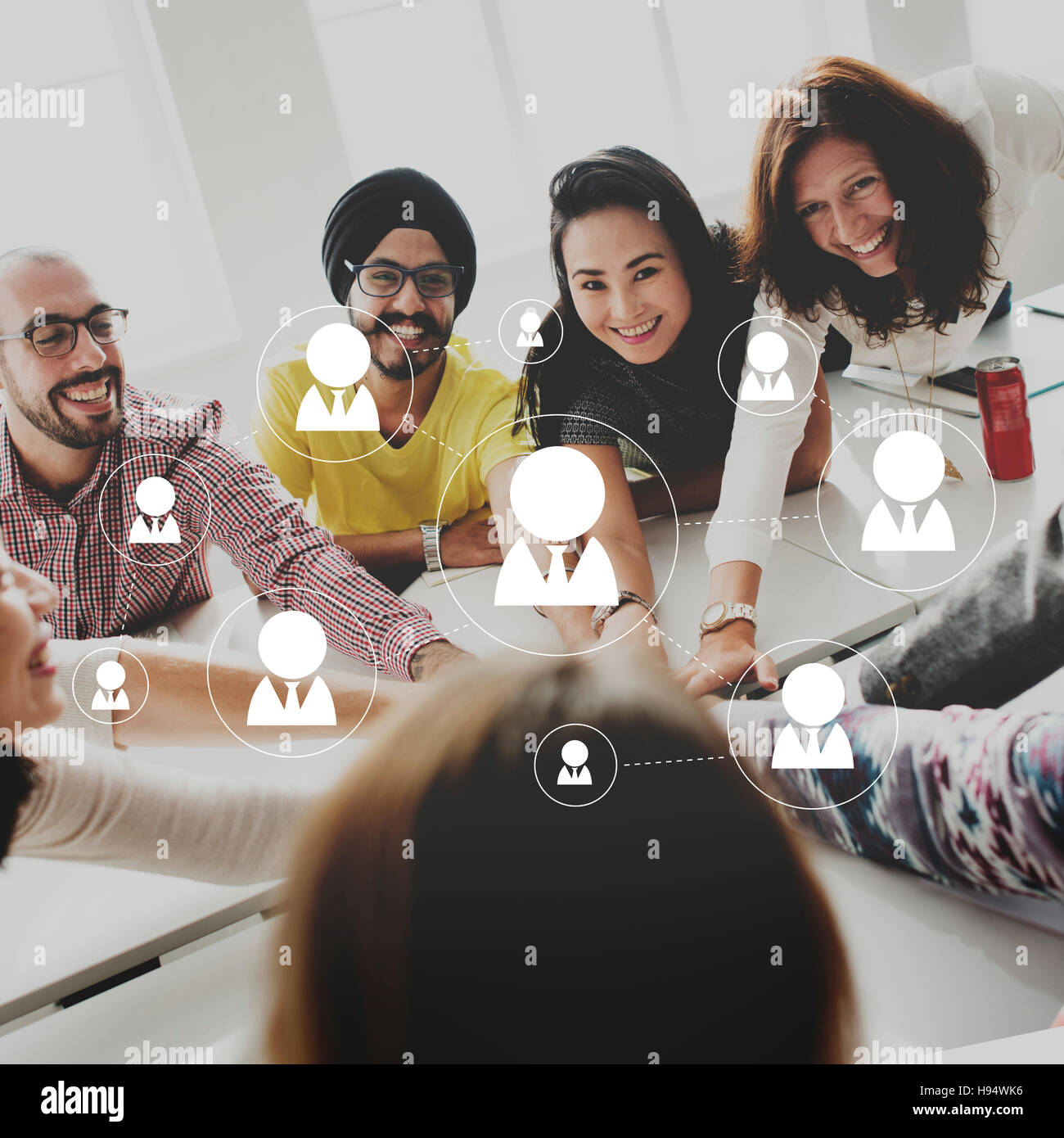 Organizzazione persone Network Graphic Concept Foto Stock