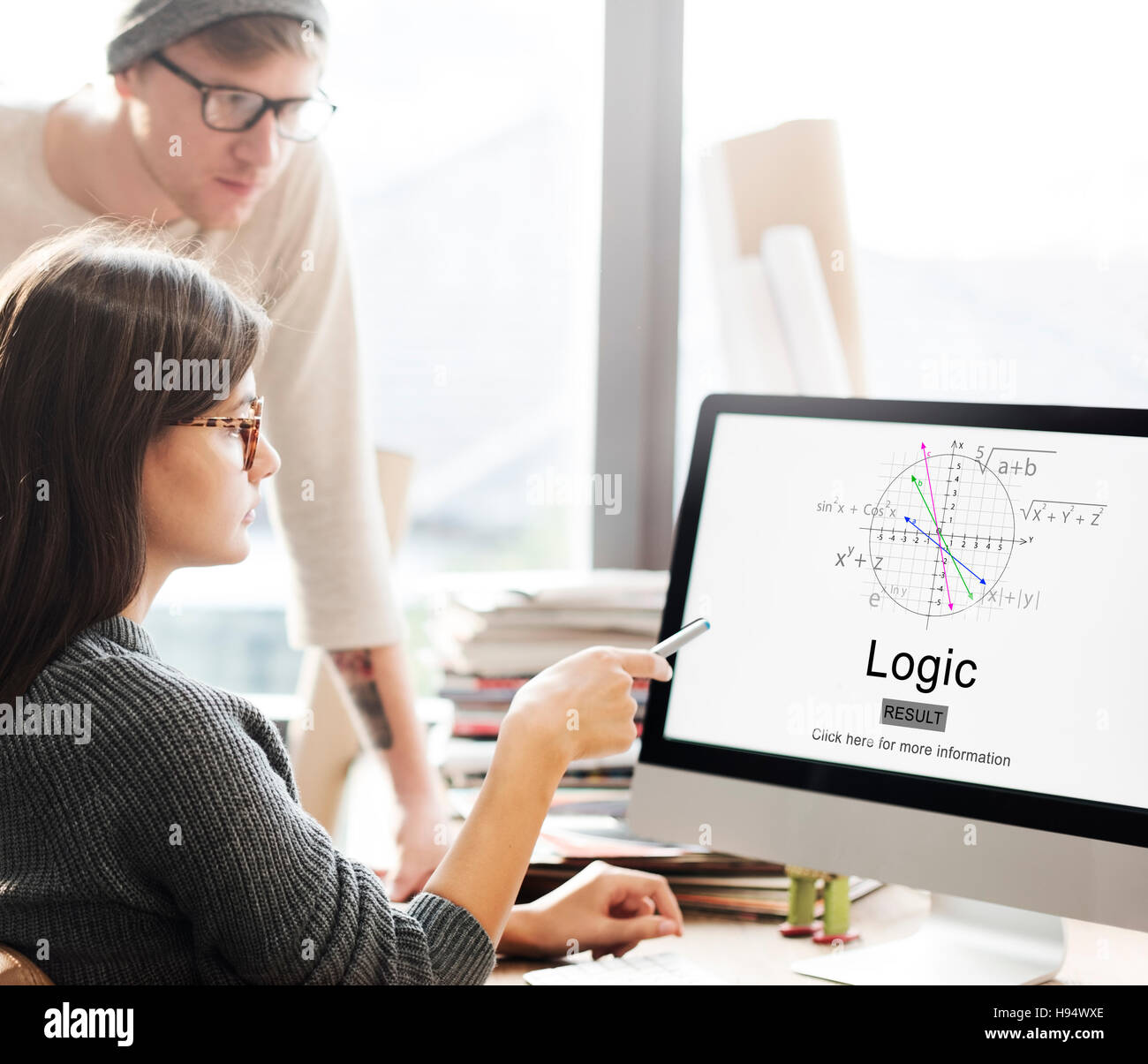 Intelligenza logica razionale ragione idee di soluzione Concept Foto Stock