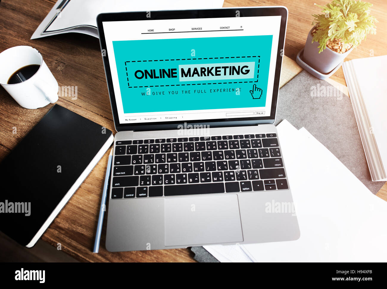 Online Marketing Homepage Sito web Concetto digitale Foto Stock