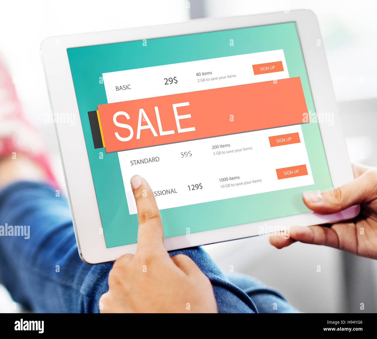 L'E-Commerce Vendita calda Sconto Prezzo Concetto di trattativa Foto Stock