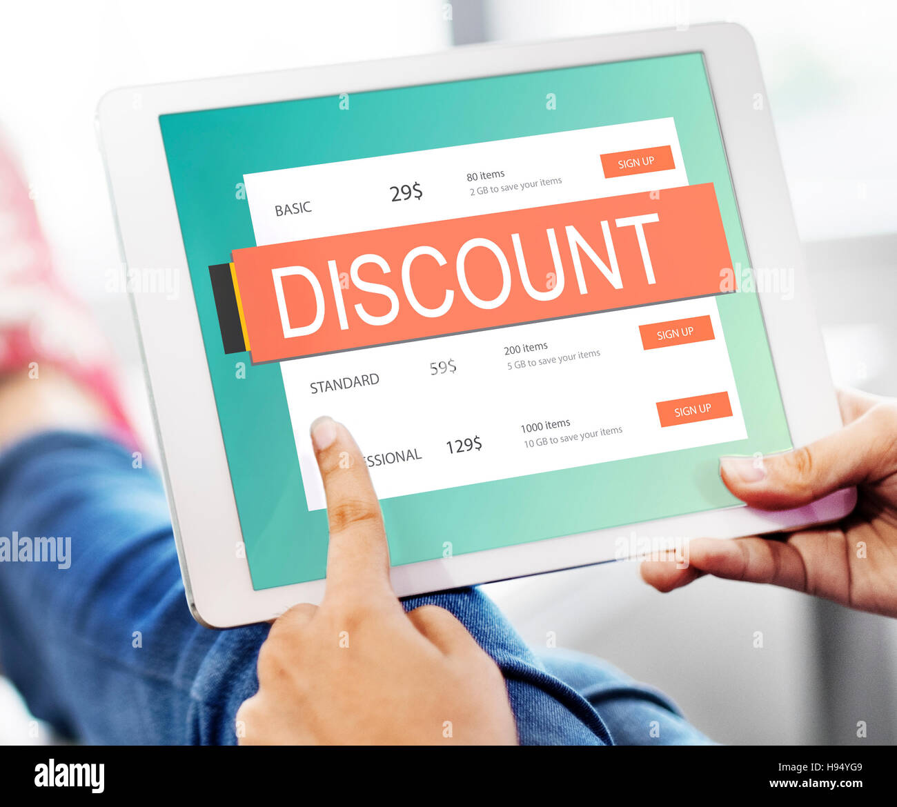 L'E-Commerce Vendita calda Sconto Prezzo Concetto di trattativa Foto Stock