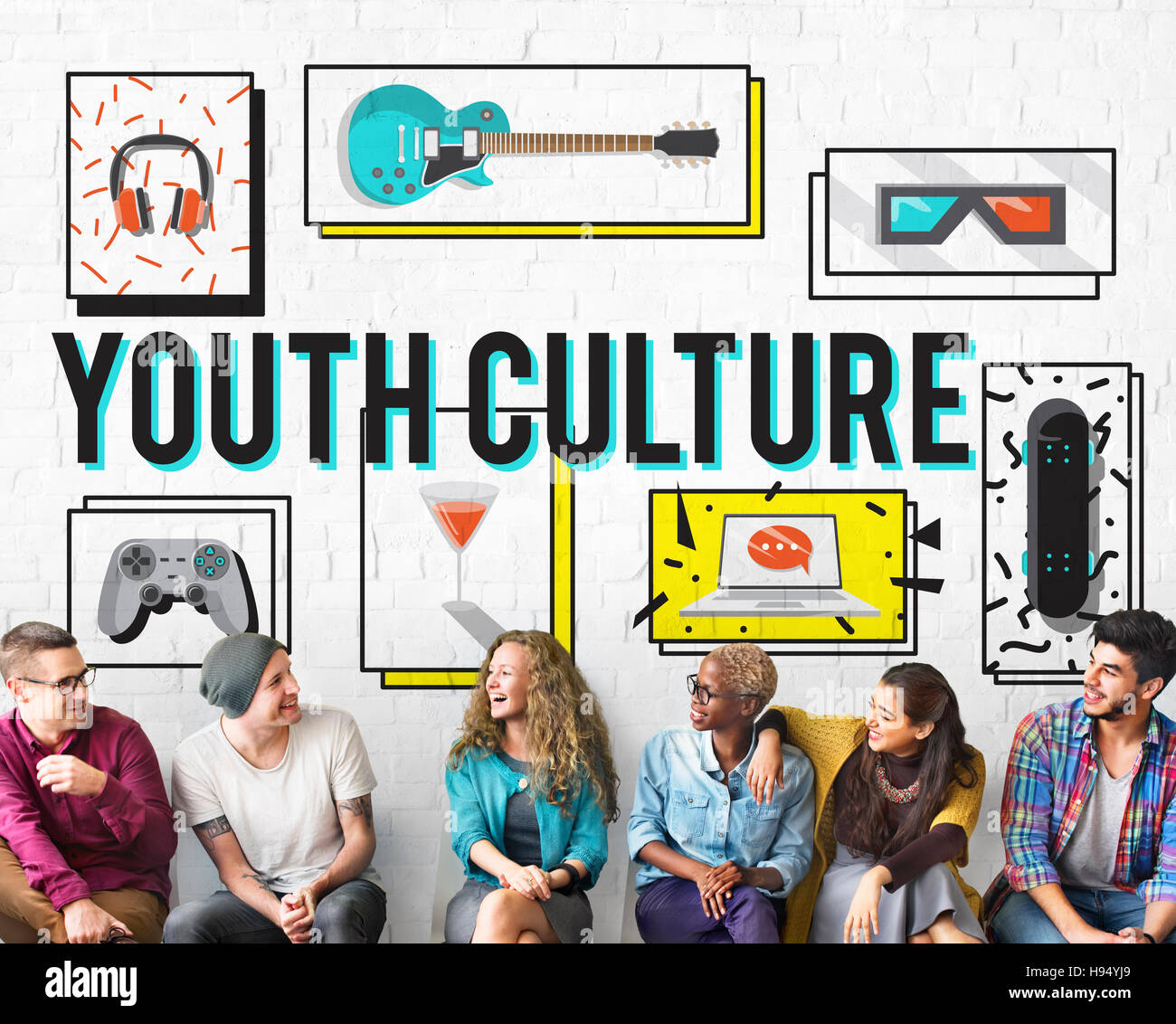 La cultura giovanile Yolo gratuito trendy concetto adolescenti Foto Stock