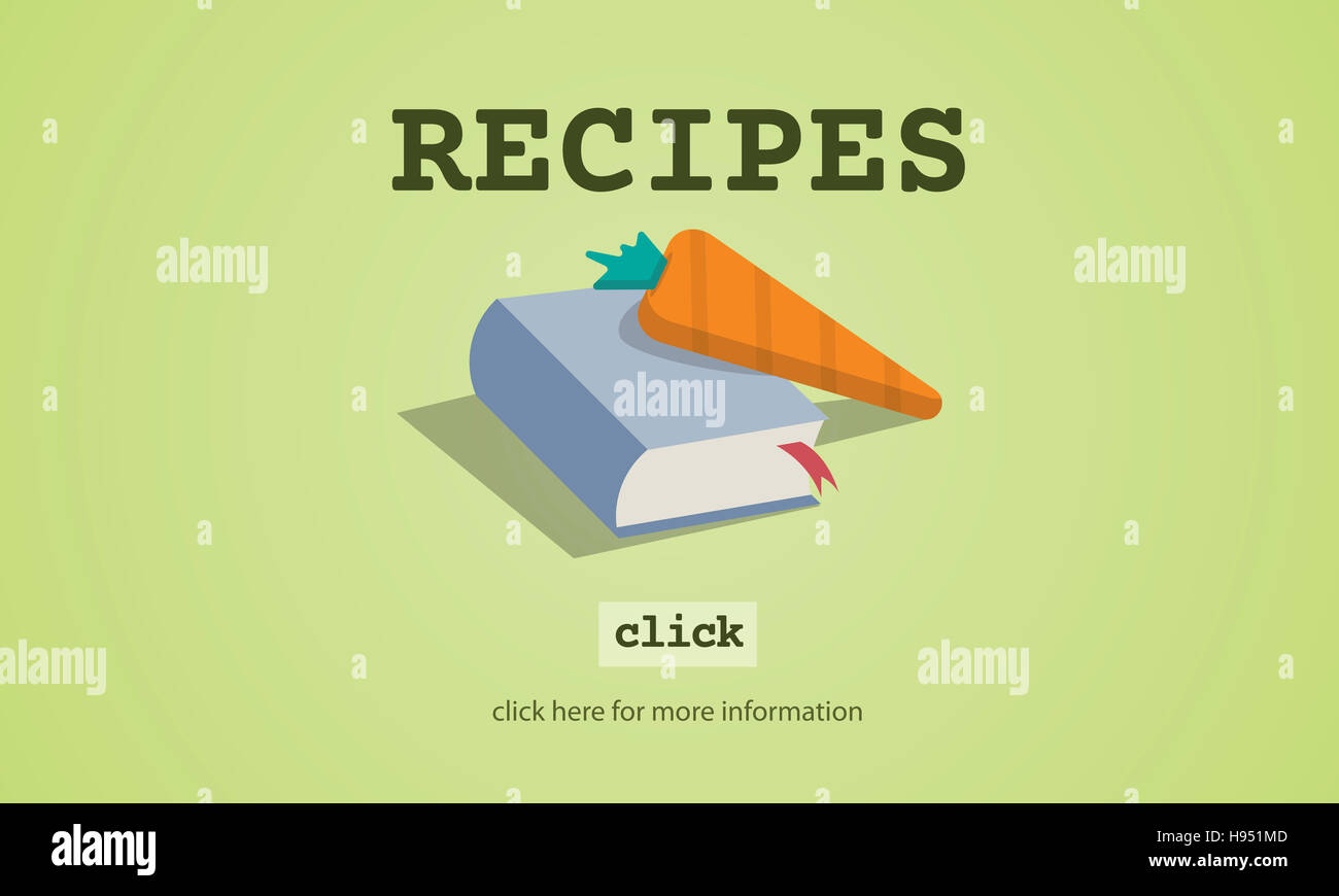 Ricette Cucinare Libro Lista ingredienti concetto Foto Stock