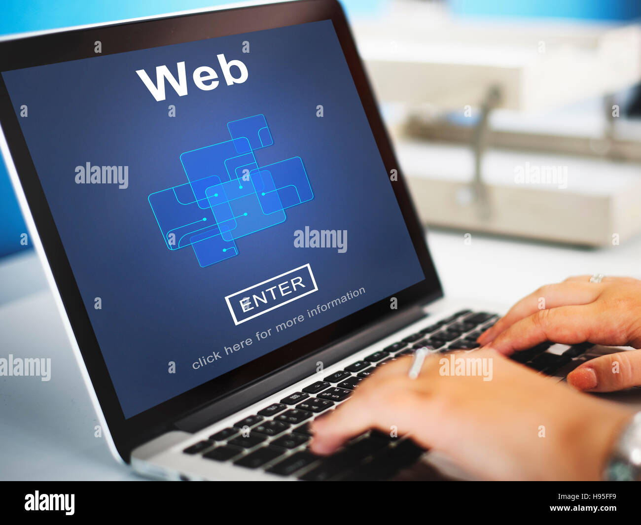 Sito web browser WWW Internet Concetto di Networking Foto Stock