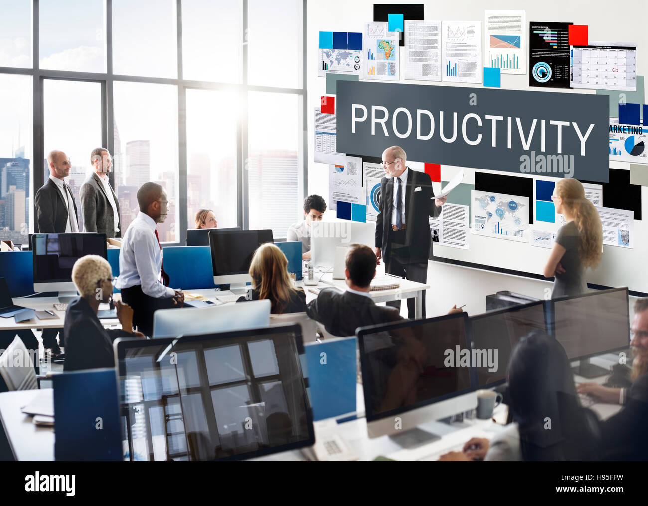 Efficienza della produttività dello sviluppo concetto di miglioramento Foto Stock