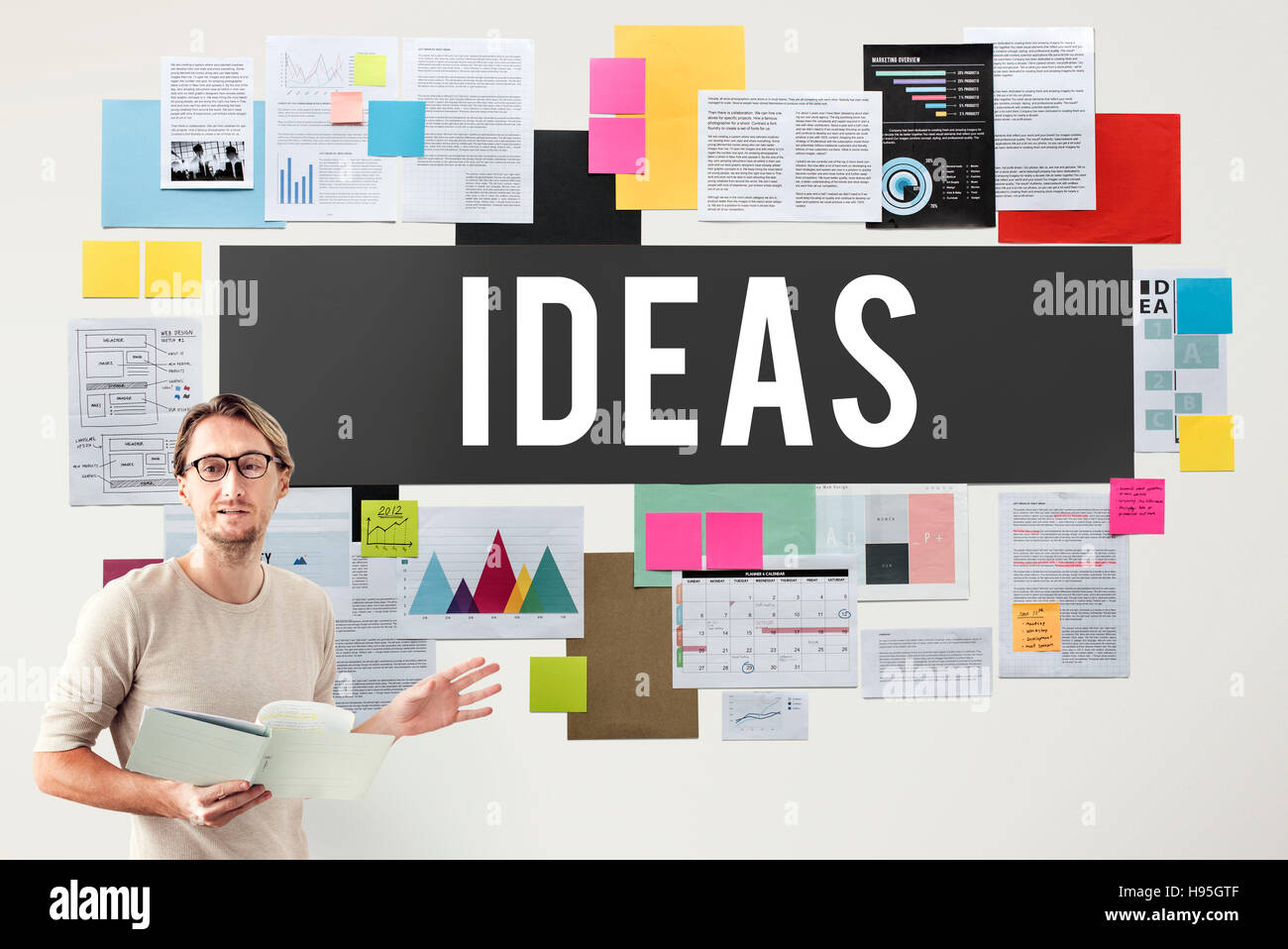 Idee fresche pensieri di azione proposta Vision Concept Foto Stock