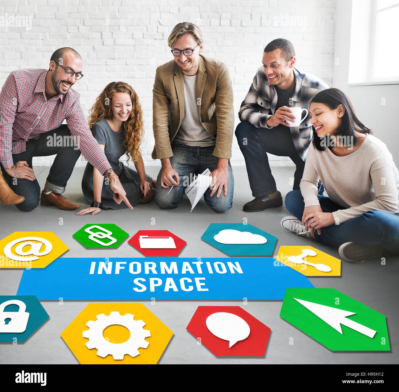 Spazio informazioni di connessione di rete Concept Foto Stock