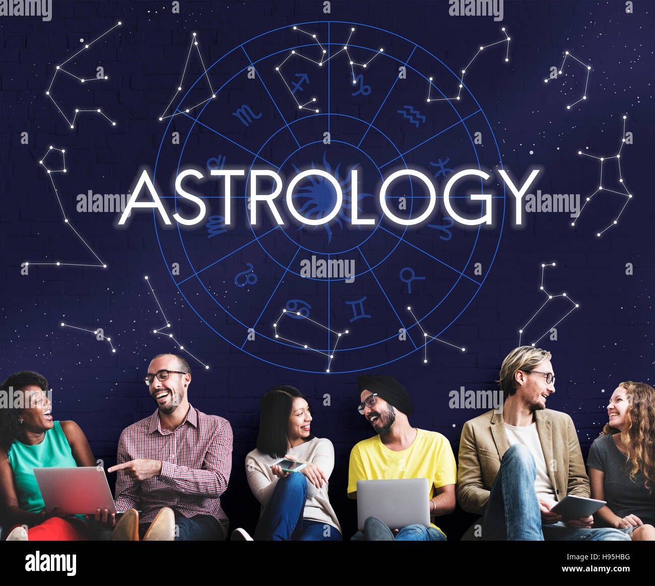 Astrologia Oroscopo Star Fortune dicendo destino Zodiaco Concept Foto Stock