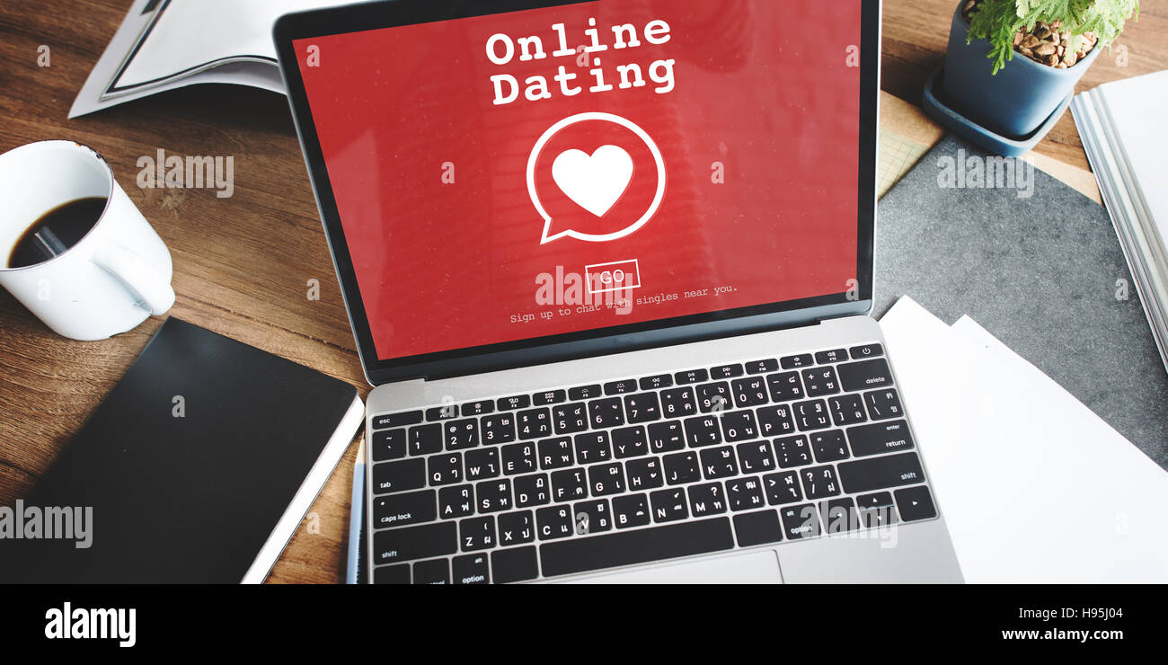 Online Dating Matchmaking digitale il concetto di tecnologia Foto Stock