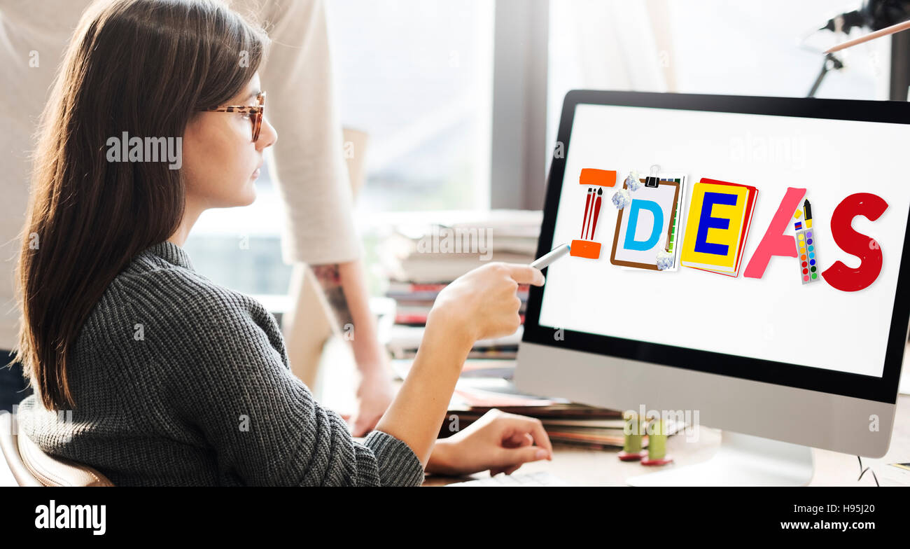 Idee creative Art Design Concept di parola Foto Stock