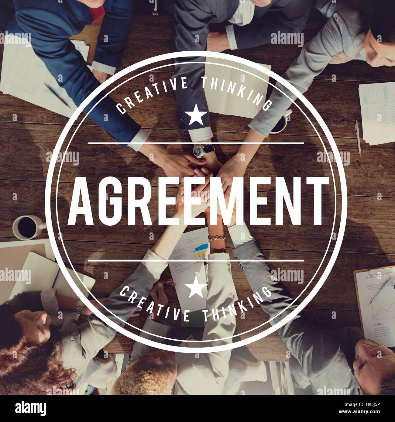 Accordo contratto documento Business Concetto aziendale Foto Stock