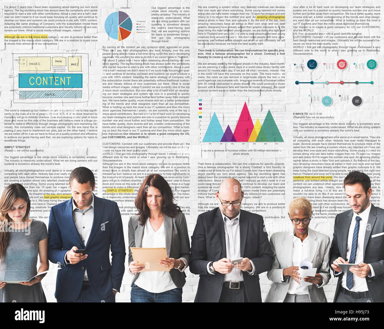 Articolo Informazioni di Business Vision Concept Foto Stock