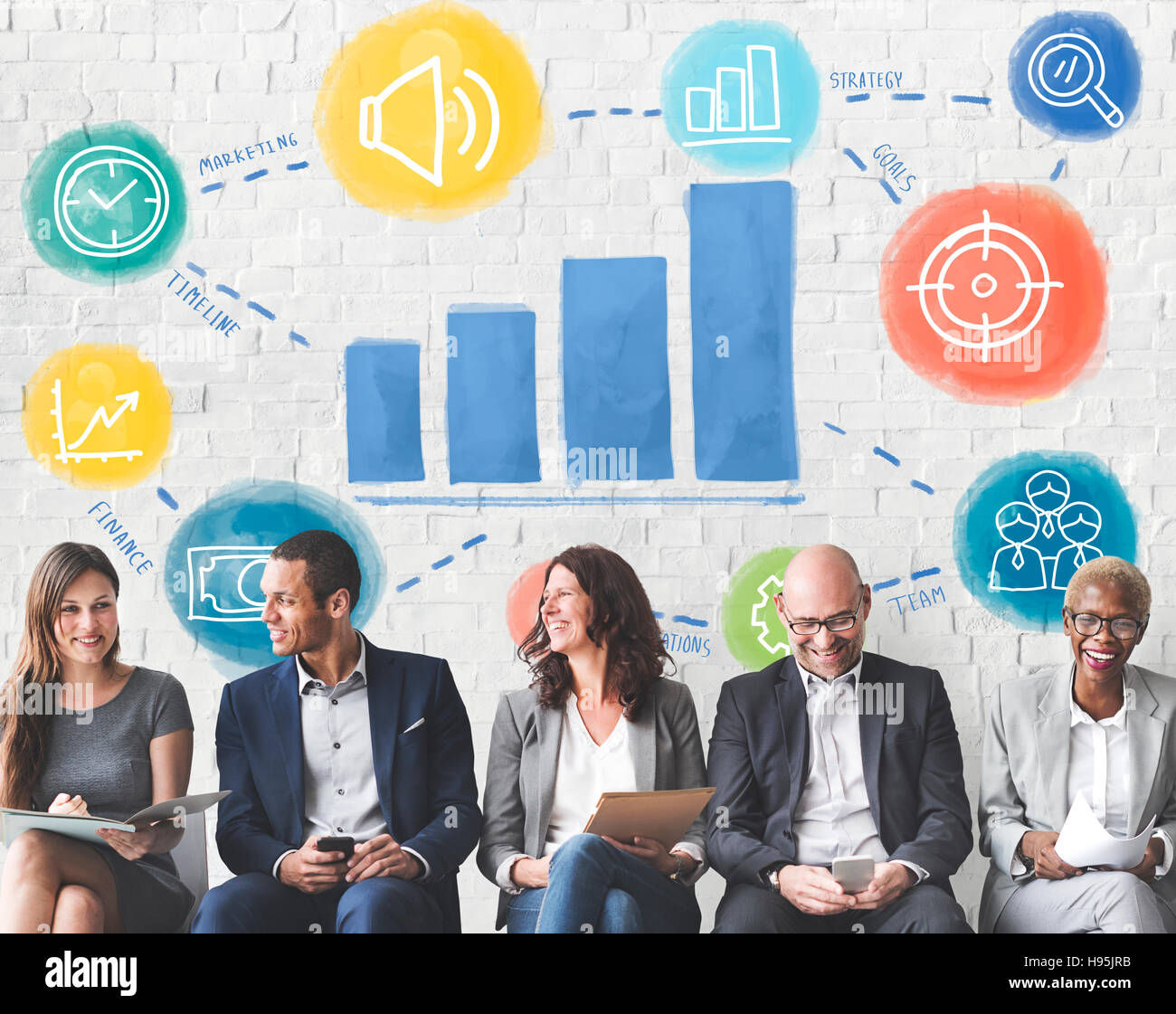 Popolazione multietnica grafica concetto di crescita Foto Stock