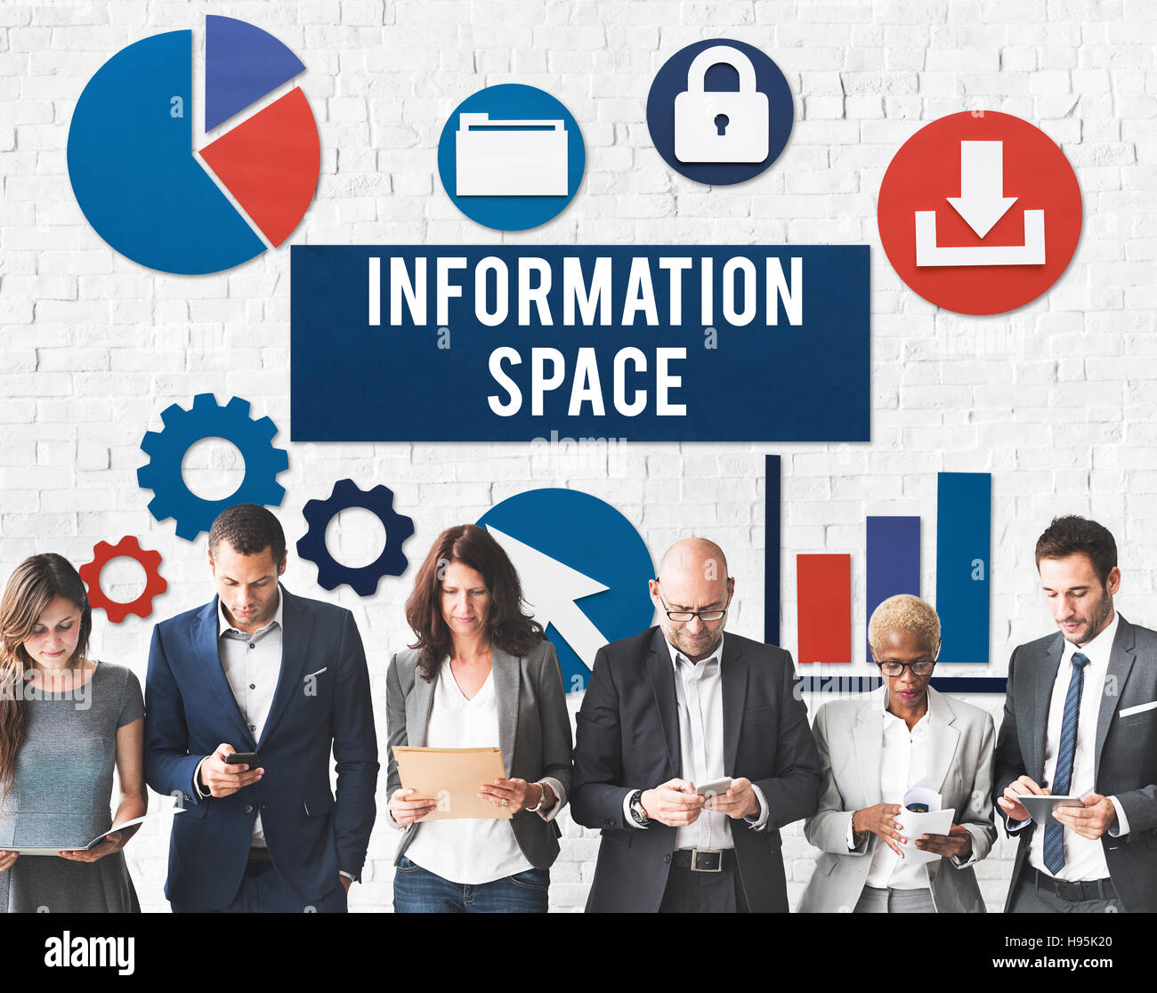 Spazio informazioni di connessione di rete Concept Foto Stock
