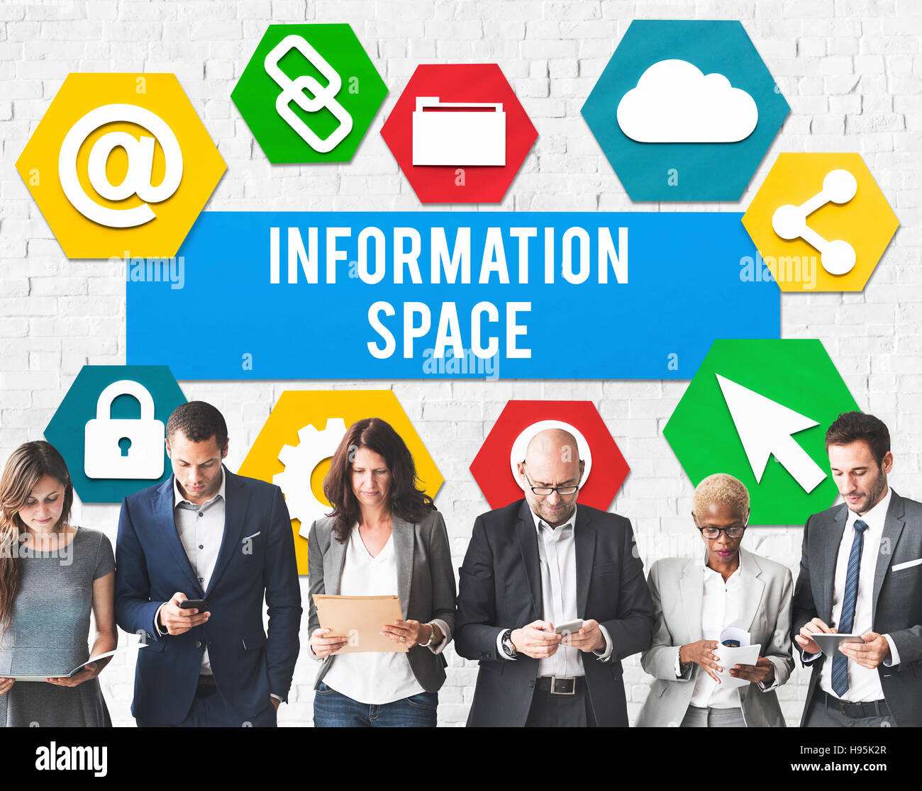 Spazio informazioni di connessione di rete Concept Foto Stock