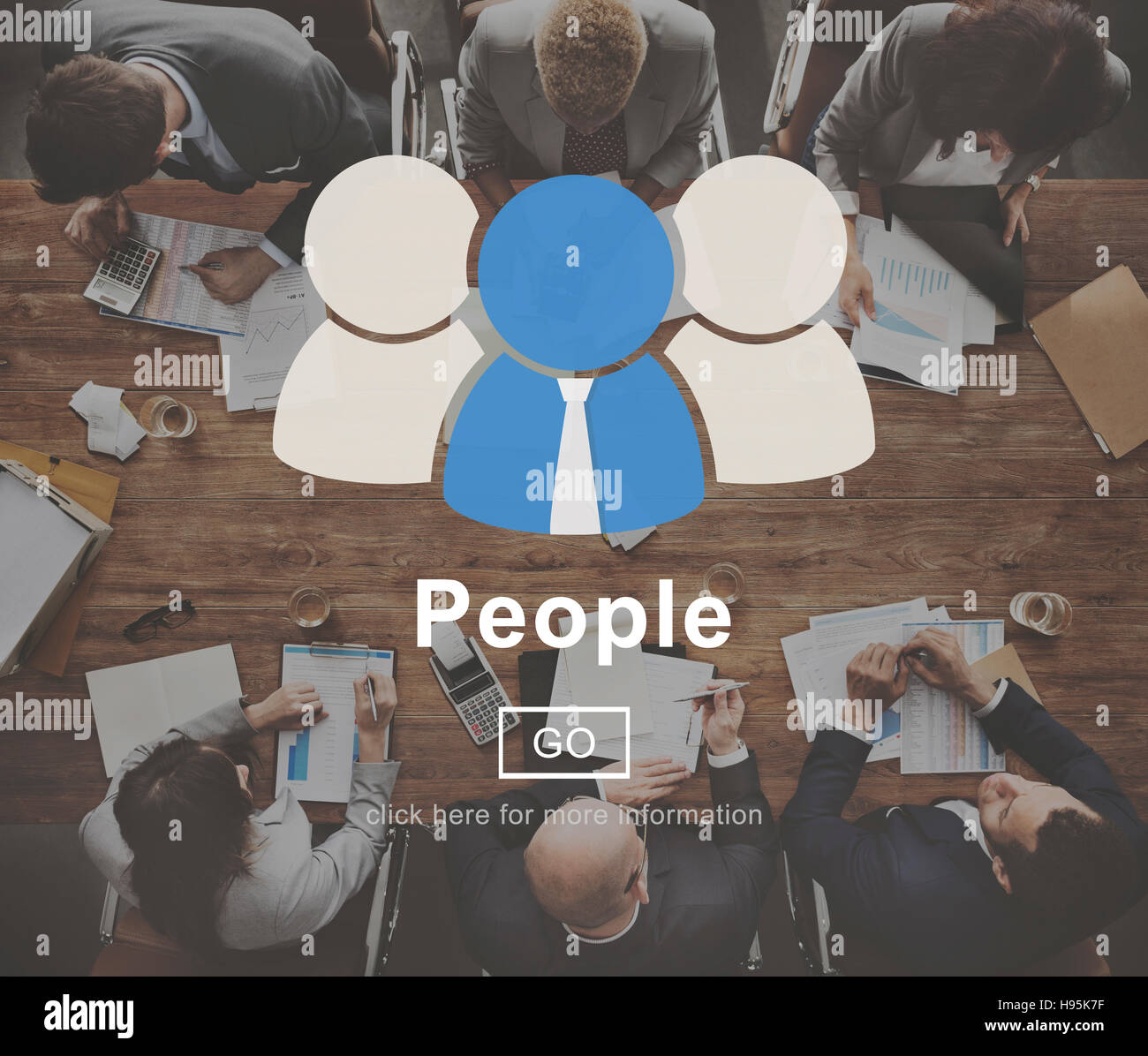 Icona di persone Comunità Informazioni sulla Homepage di concetto Foto Stock