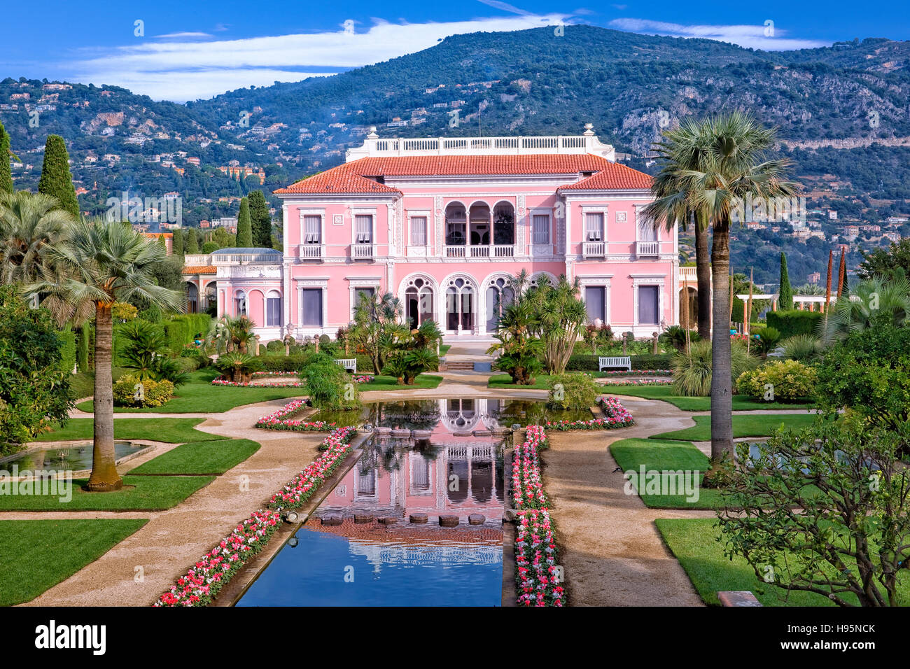 Villa Ephrussi de Rothschild in St Jean Cap Ferrat, Francia Foto Stock