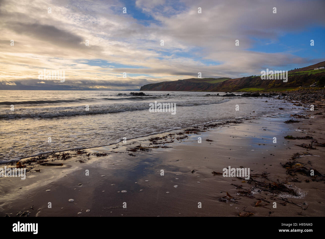 Kildonan shore, Isle of Arran, North Ayrshire, in Scozia Foto Stock