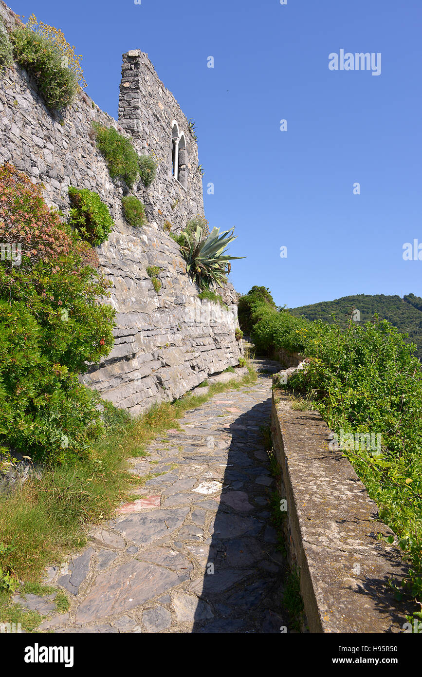 Castello Doria a Porto Venere in Italia Foto Stock