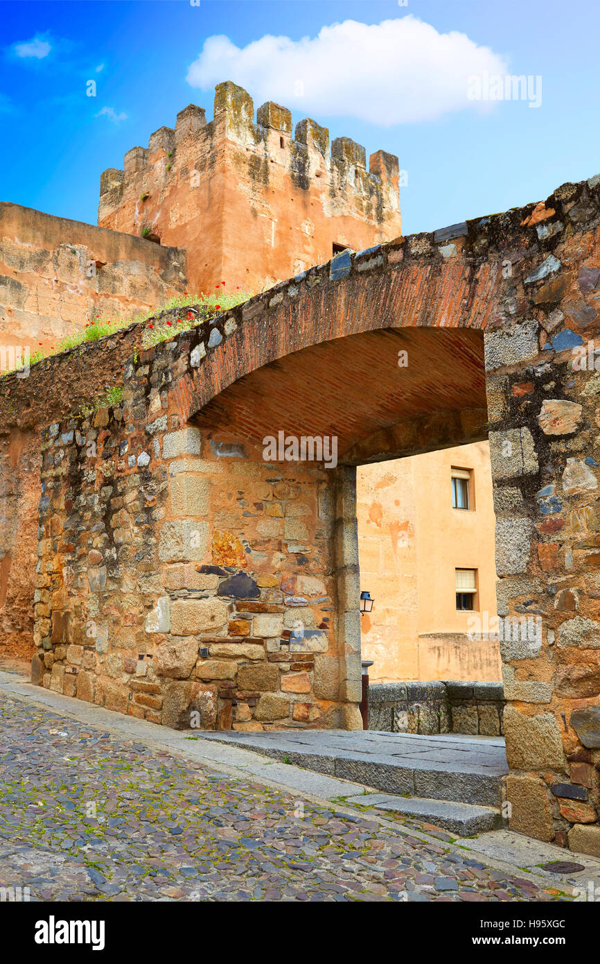 Caceres Plaza Pinuelas in Estremadura di Spagna Foto Stock