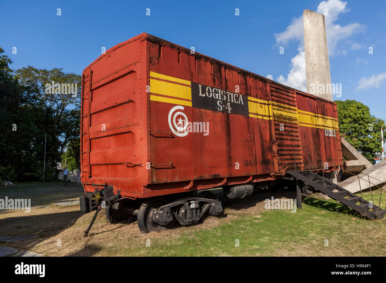 Uno dei camion blindati aggredito dai rivoluzionari di Cuba a Santa Clara guidato da Che Guevara Foto Stock